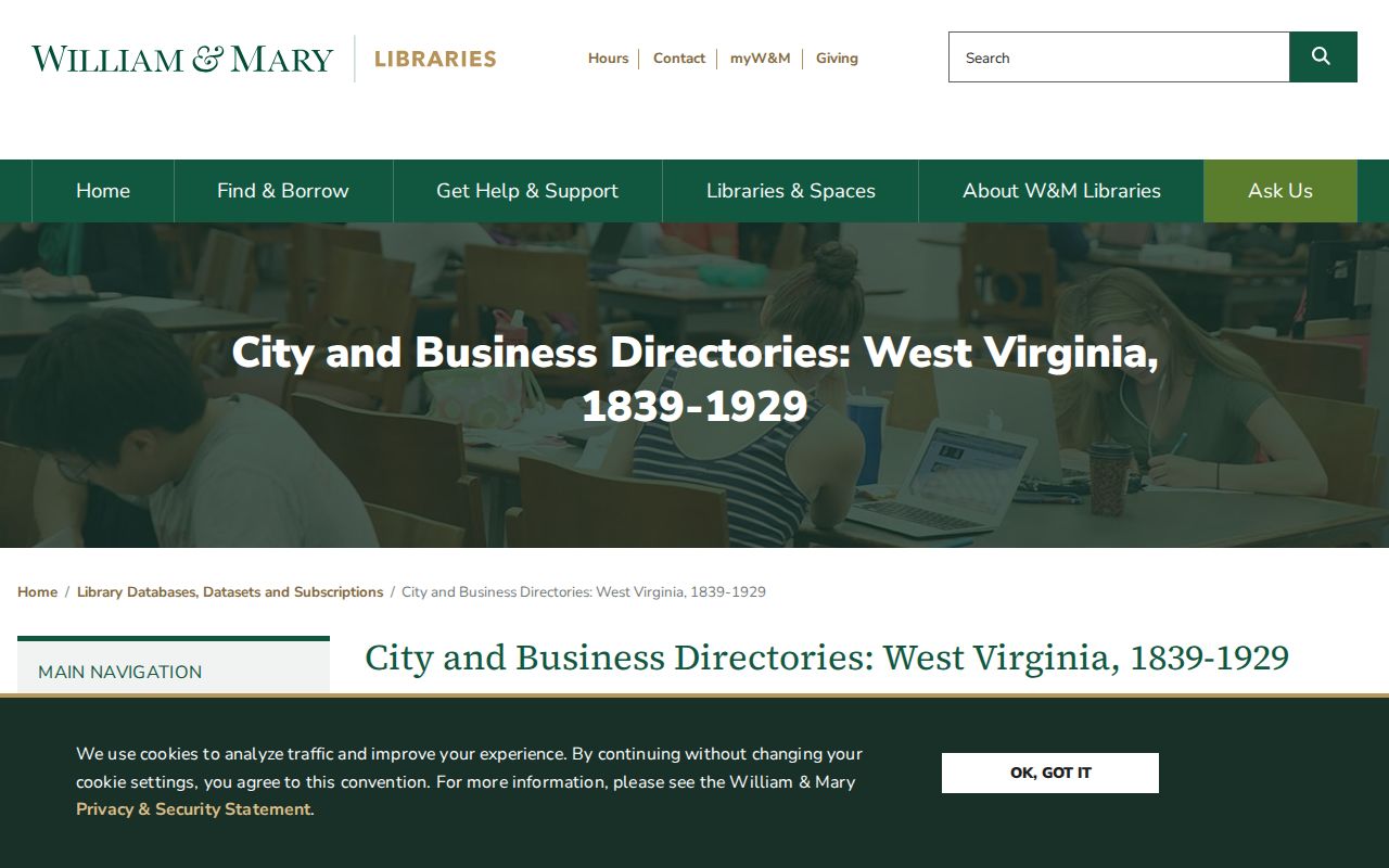 West Virginia collection supporting Monongalia County city directory research