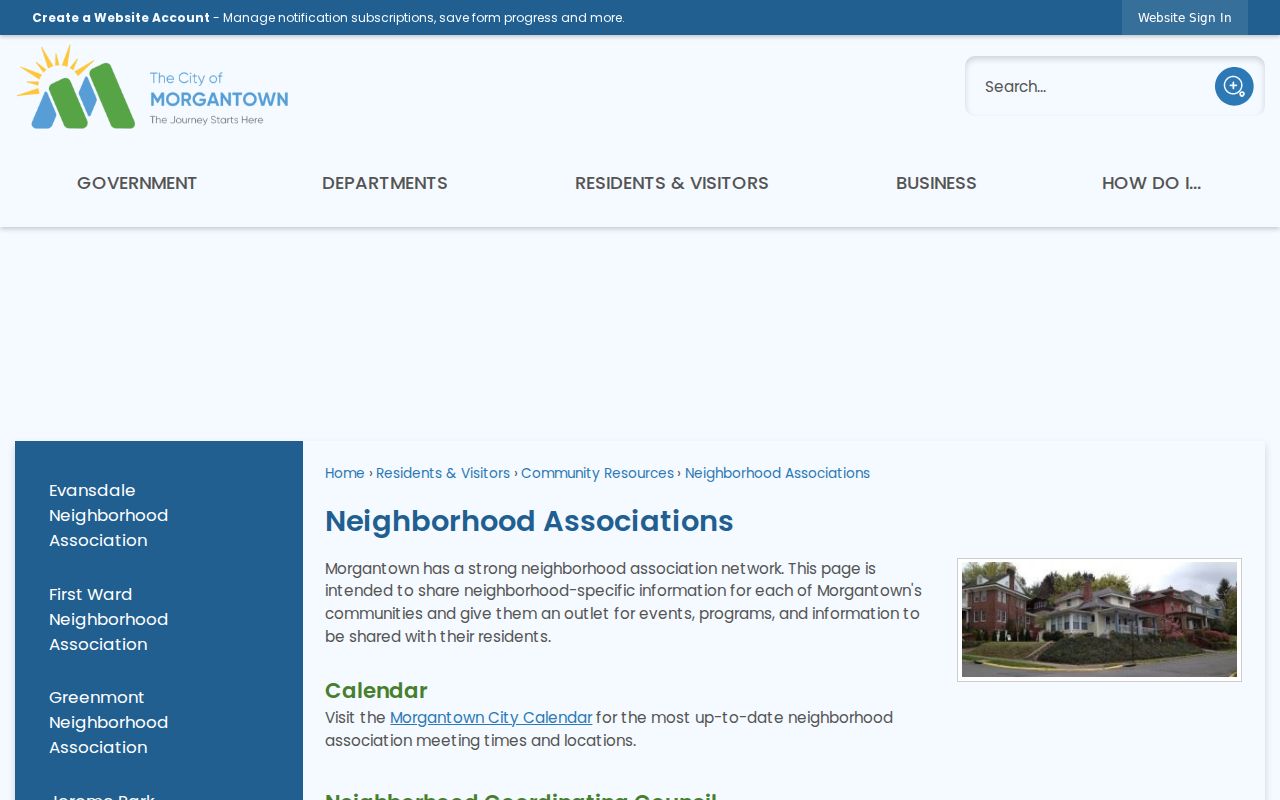 Morgantown association directory for finding Monongalia County neighbors and civic contacts